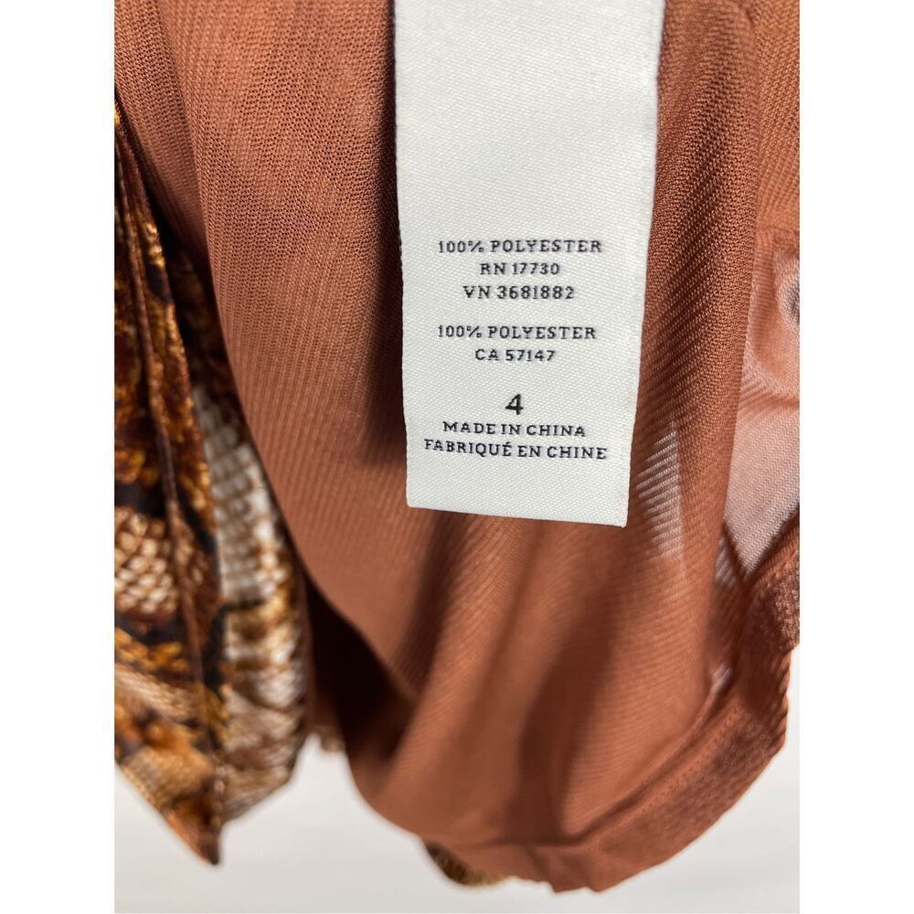 Altuzarra Brown Snake Print Python Long Sleeve Dr… - image 6